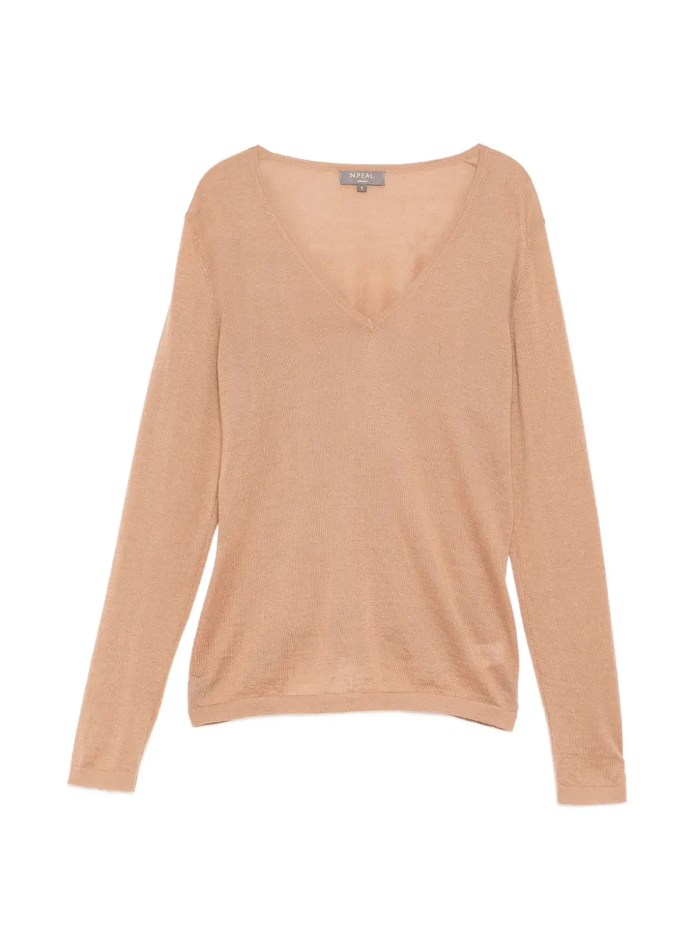 N.Peal Top Imogen con scollo a V - Toni neutri