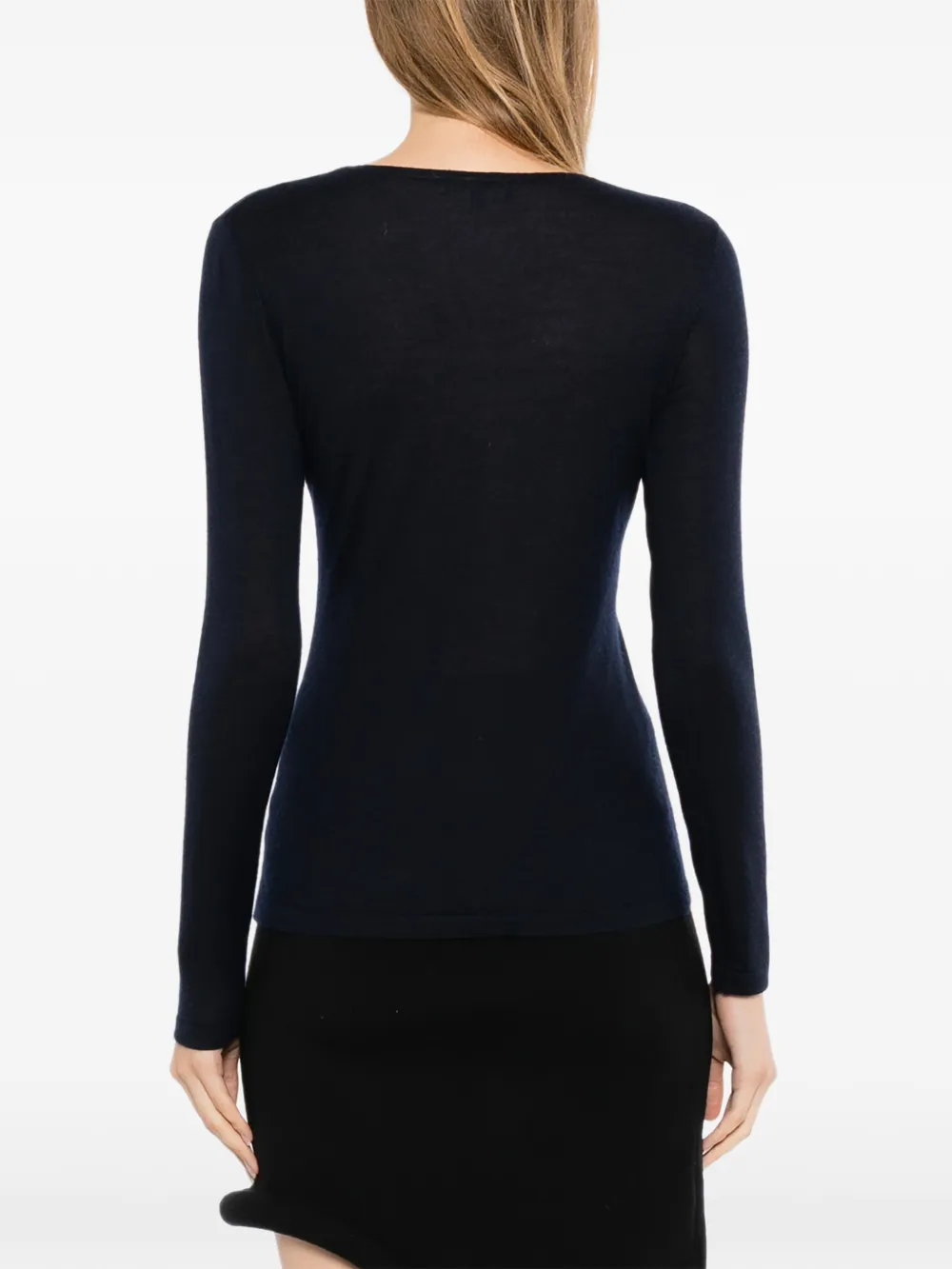 N.Peal Eden top met ronde hals Zwart