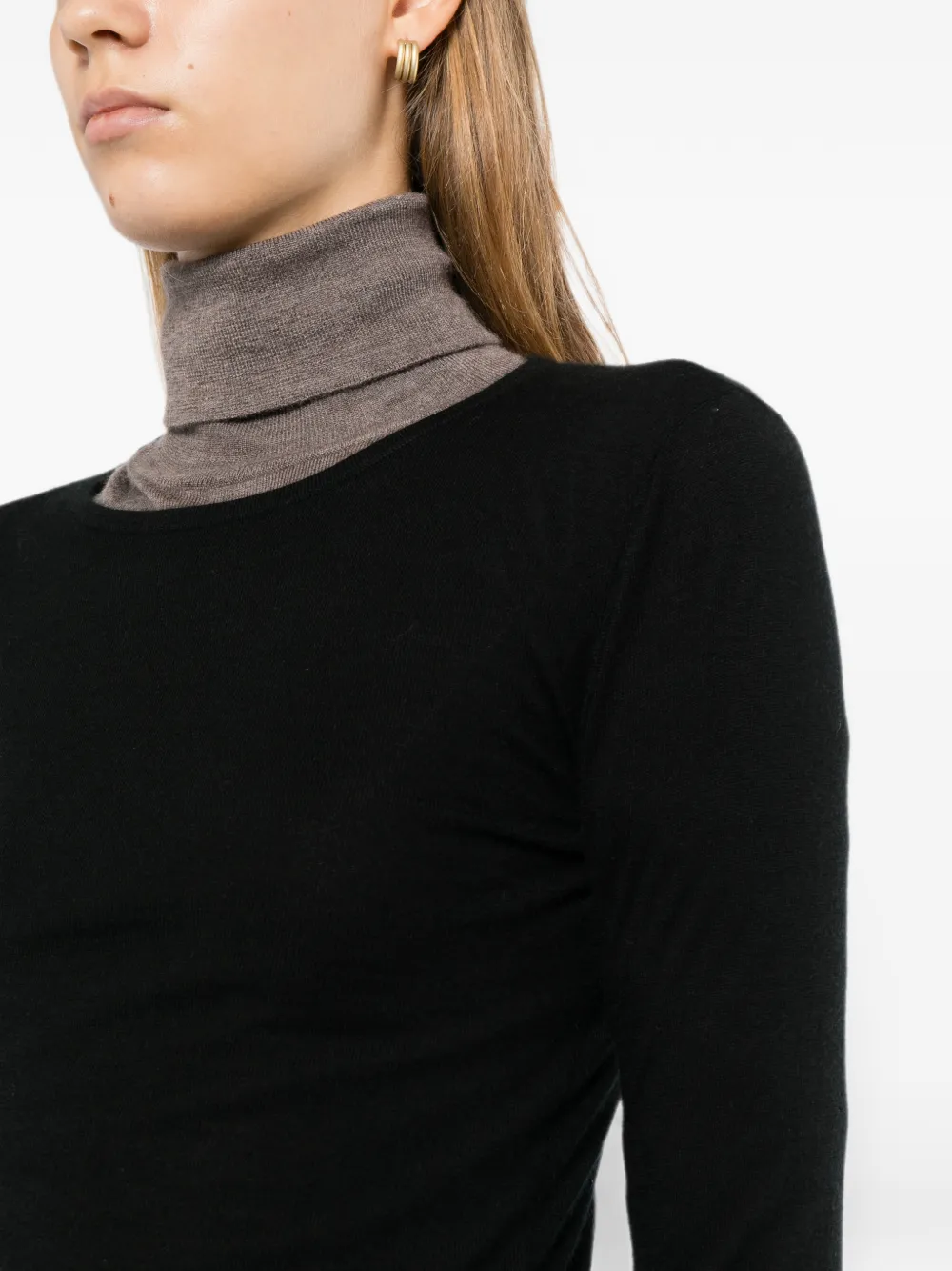 N.Peal Eden top met ronde hals Zwart
