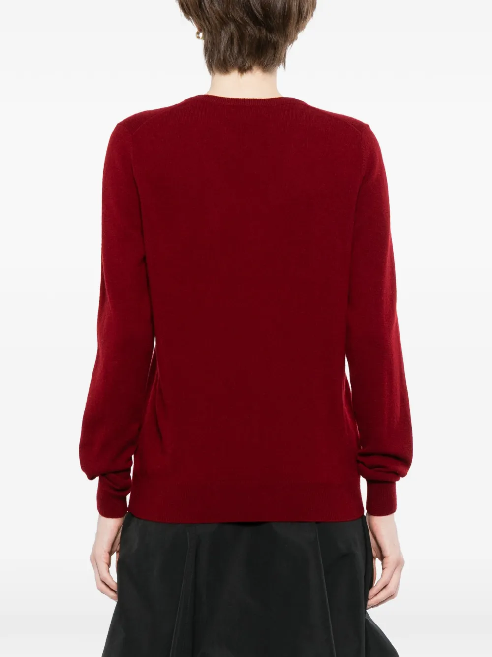 N.Peal Phoebe top met V-hals Rood