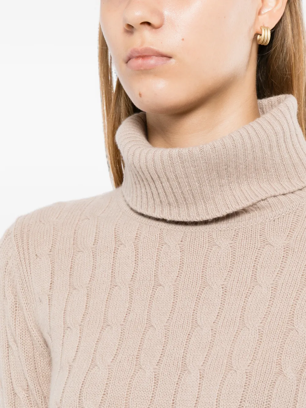 N.Peal Adelyn gebreide top met col Beige