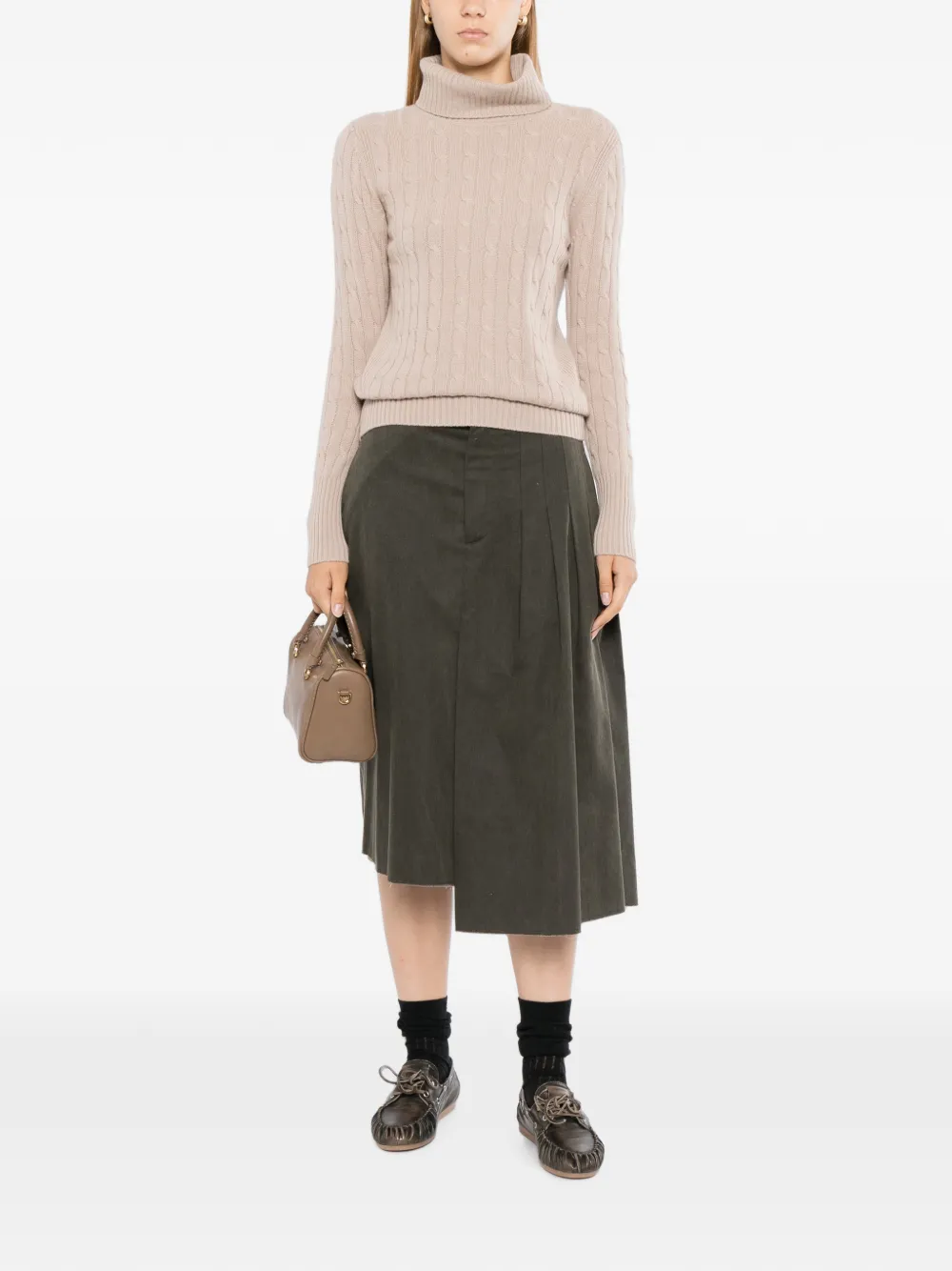 N.Peal Adelyn gebreide top met col Beige
