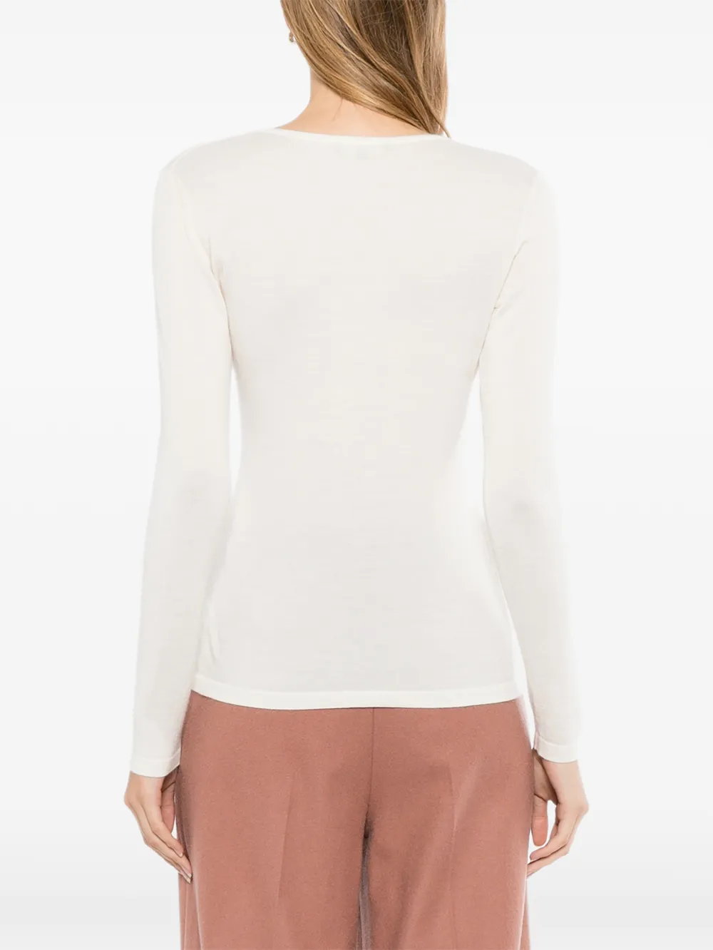 N.Peal T-shirt met ronde hals Beige