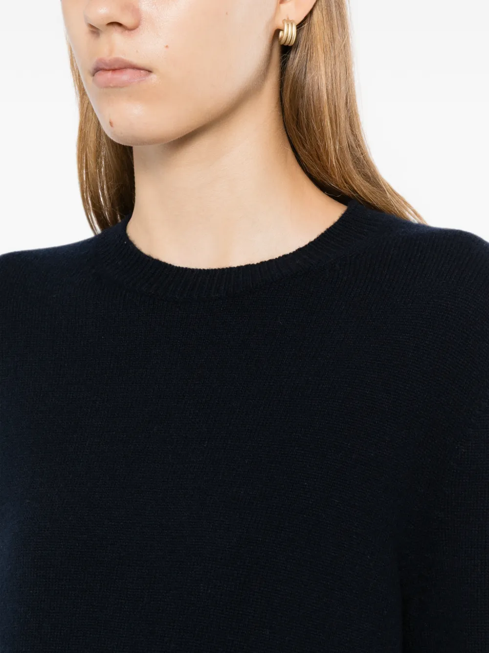 N.Peal Kasjmier top met ronde hals Zwart