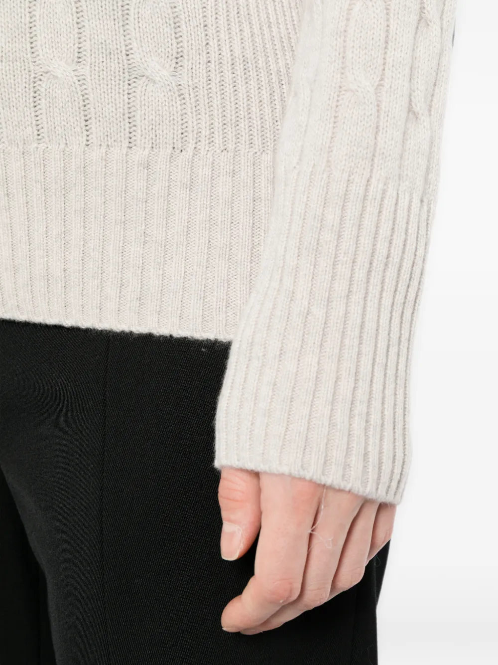 N.Peal Adelyn kabelgebreide top Beige
