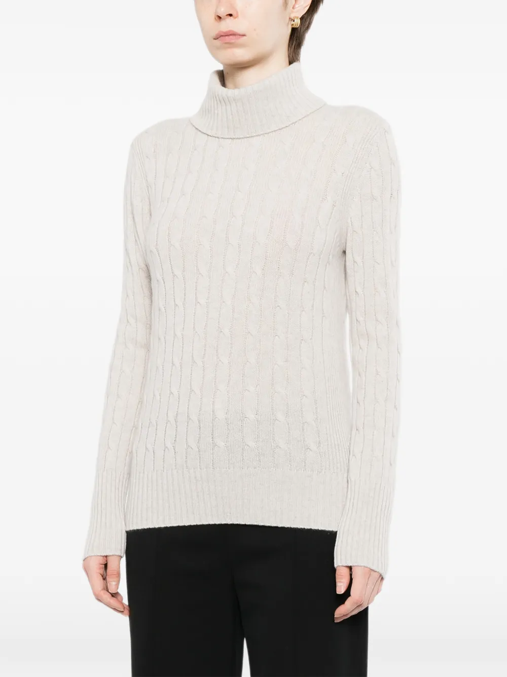 N.Peal Adelyn kabelgebreide top Beige