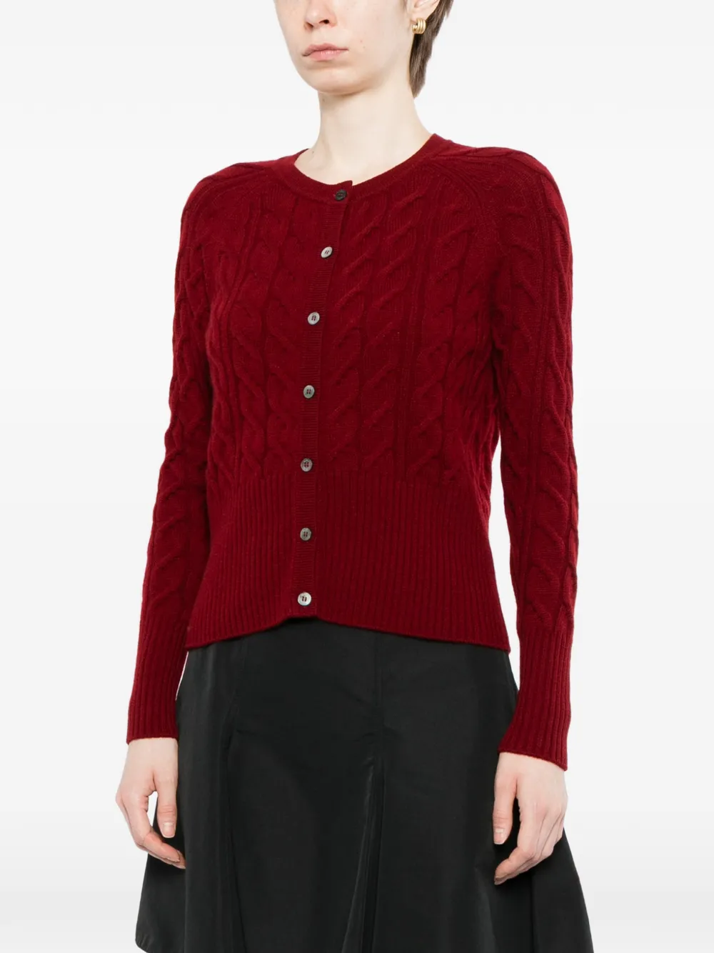 N.Peal Myla kabelgebreid vest Rood