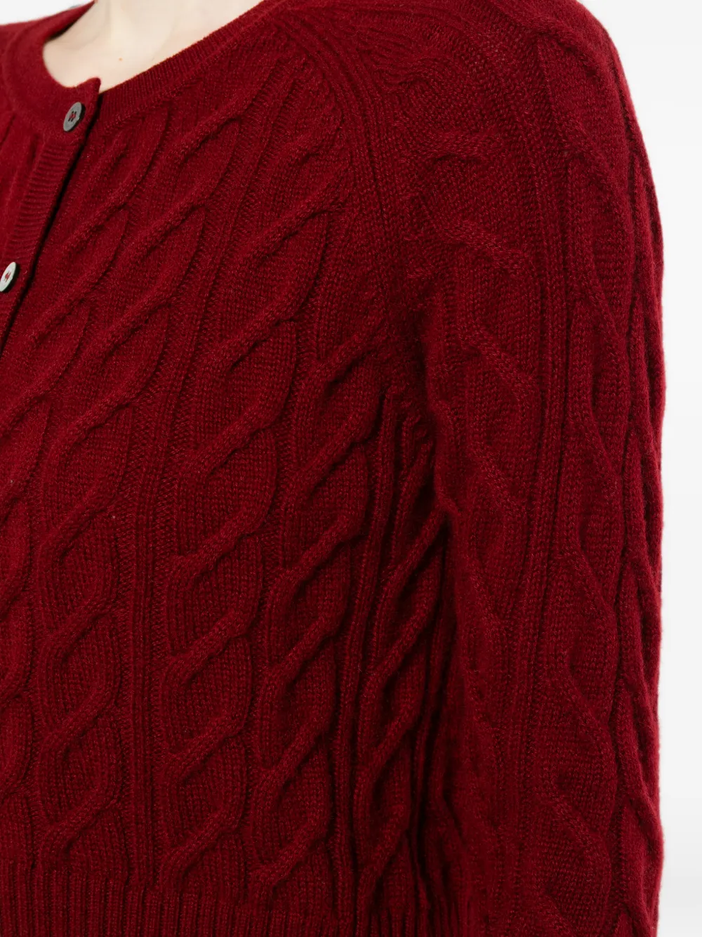 N.Peal Myla kabelgebreid vest Rood