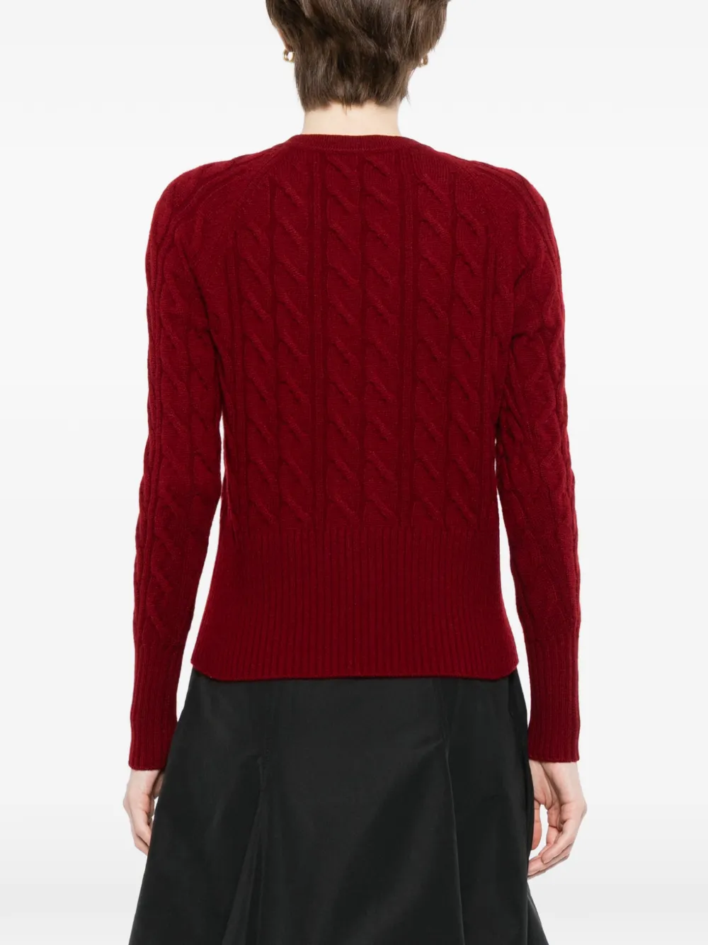 N.Peal Myla kabelgebreid vest Rood