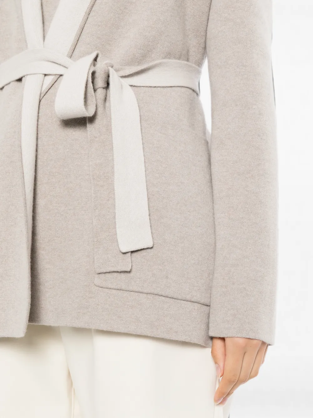 N.Peal Milano vest met ceintuur Grijs
