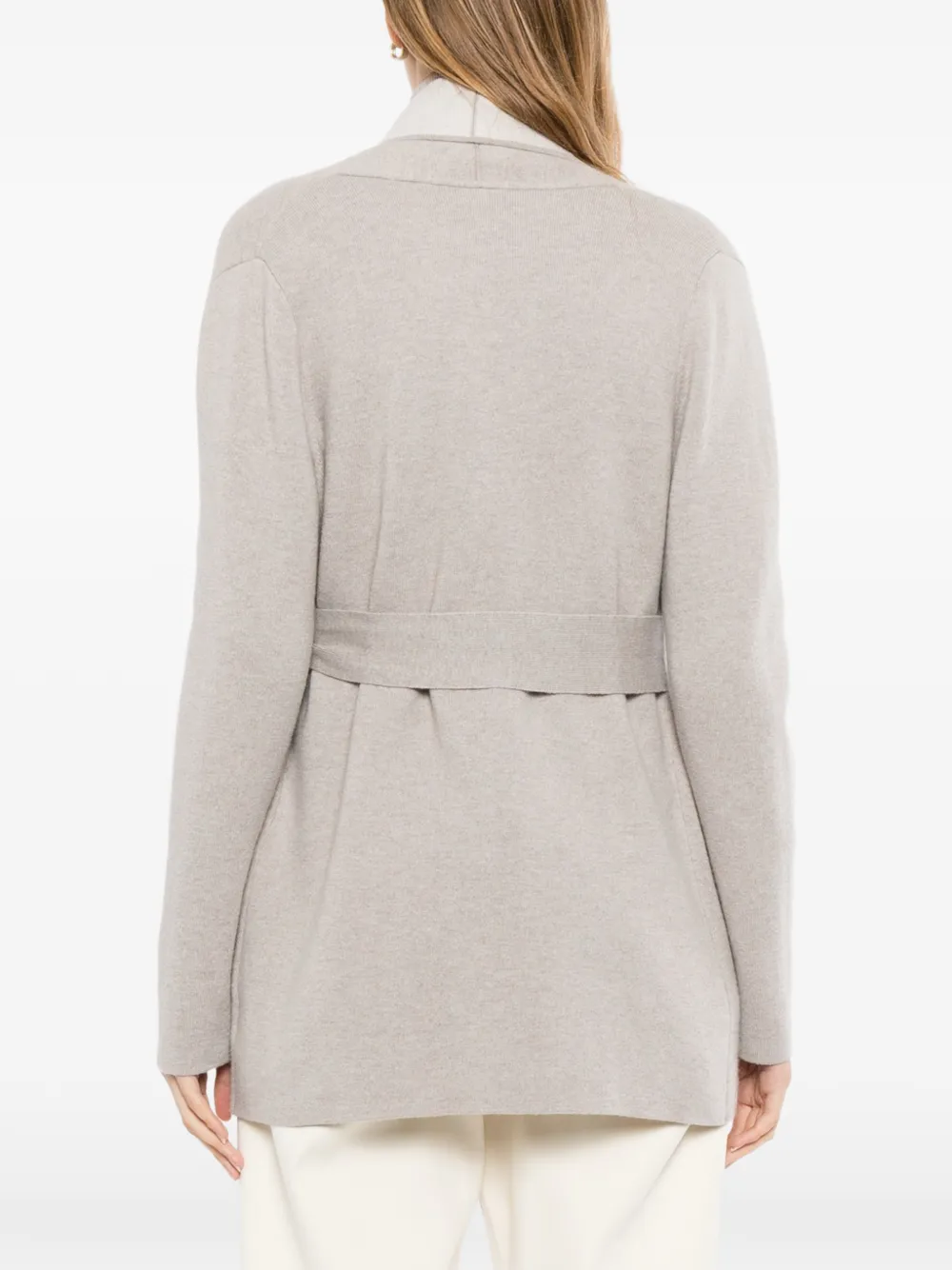 N.Peal Milano vest met ceintuur Grijs