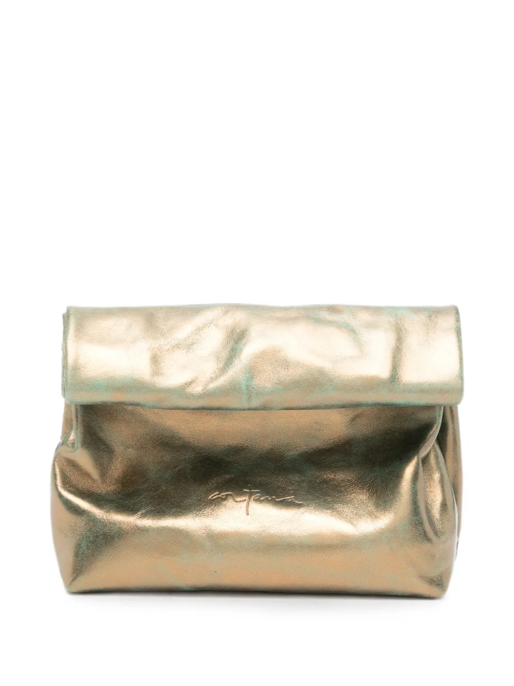 Cortana Clutch im Metallic-Look - Gold