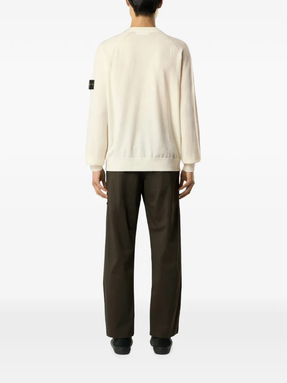 Stone Island Trui met logopatch Beige