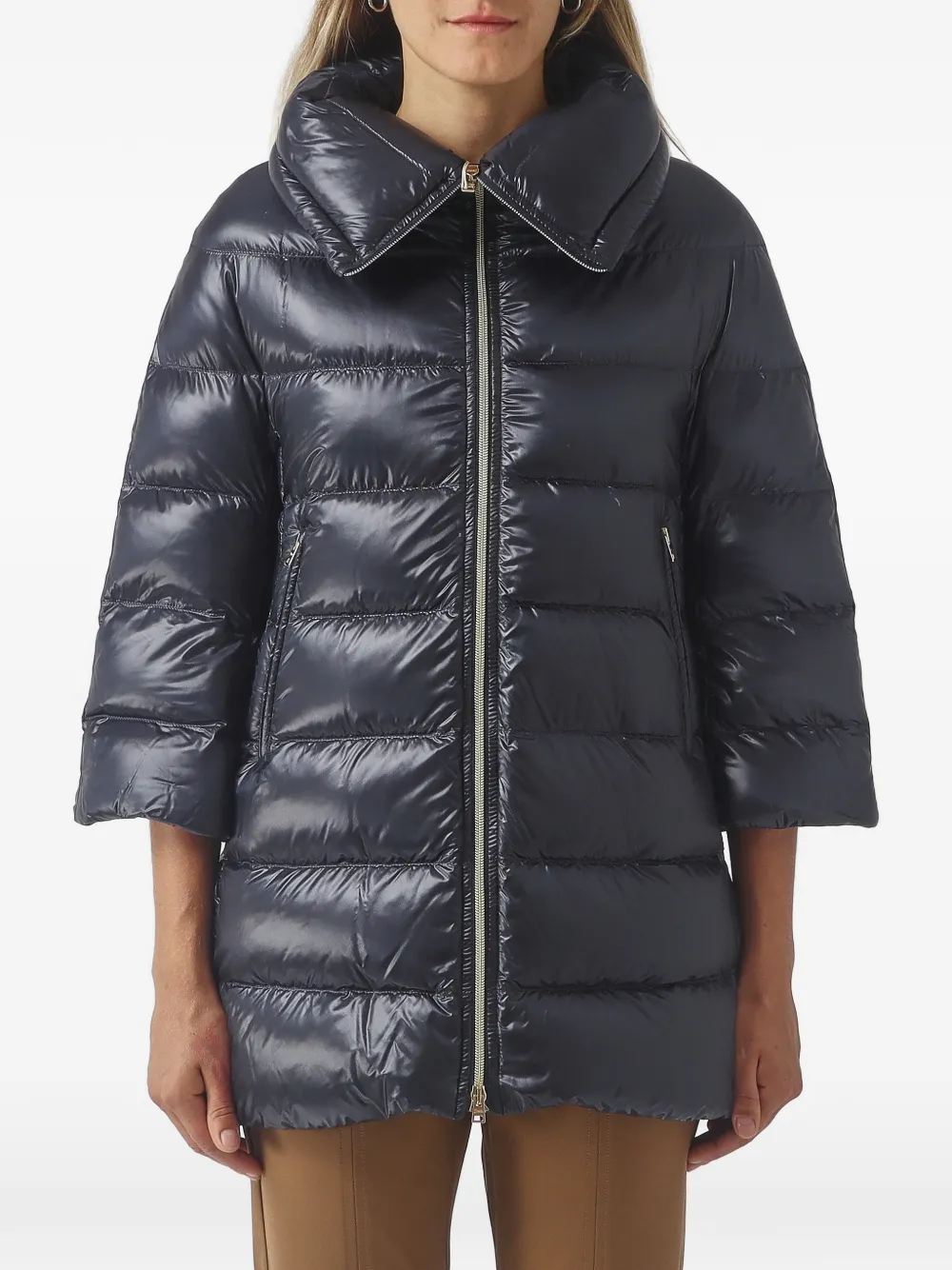 Herno CLEOFE quilted high-neck jacket Blauw