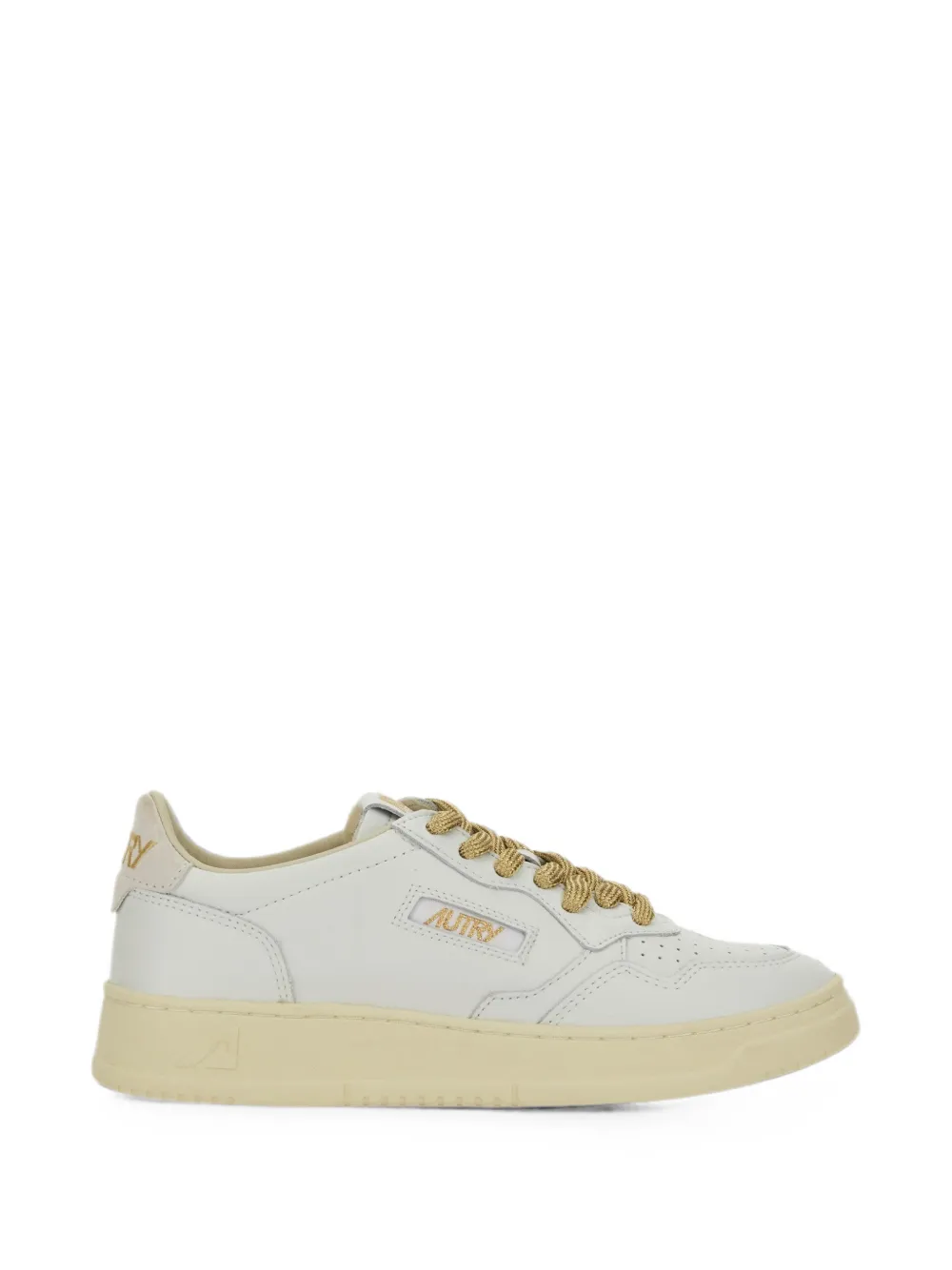 Autry Medalist perforated panelled sneakers Beige