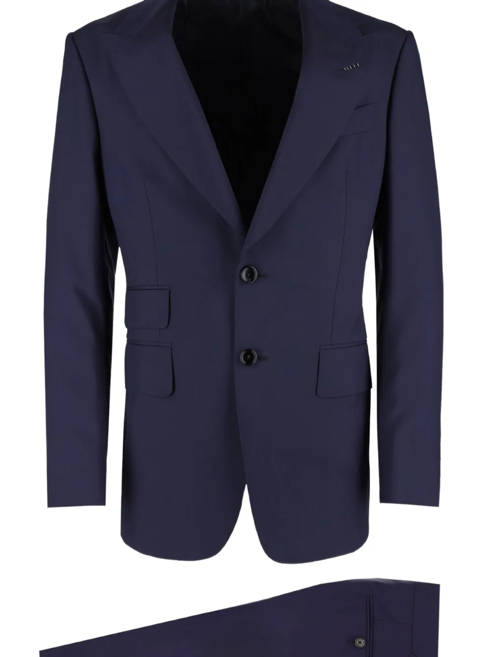 TOM FORD peak-lapel single-breasted suit Blauw
