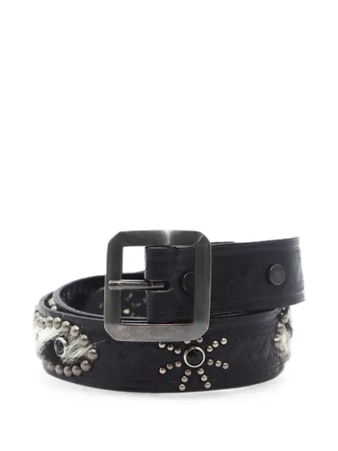 Htc Los Angeles stud-embellished embossed leather belt