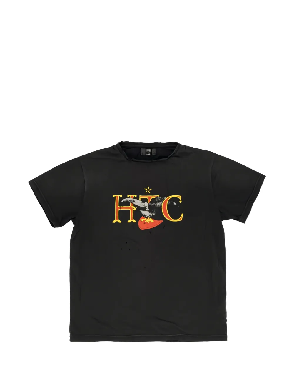Htc Los Angeles Eagle distressed graphic-print T-shirt - Nero