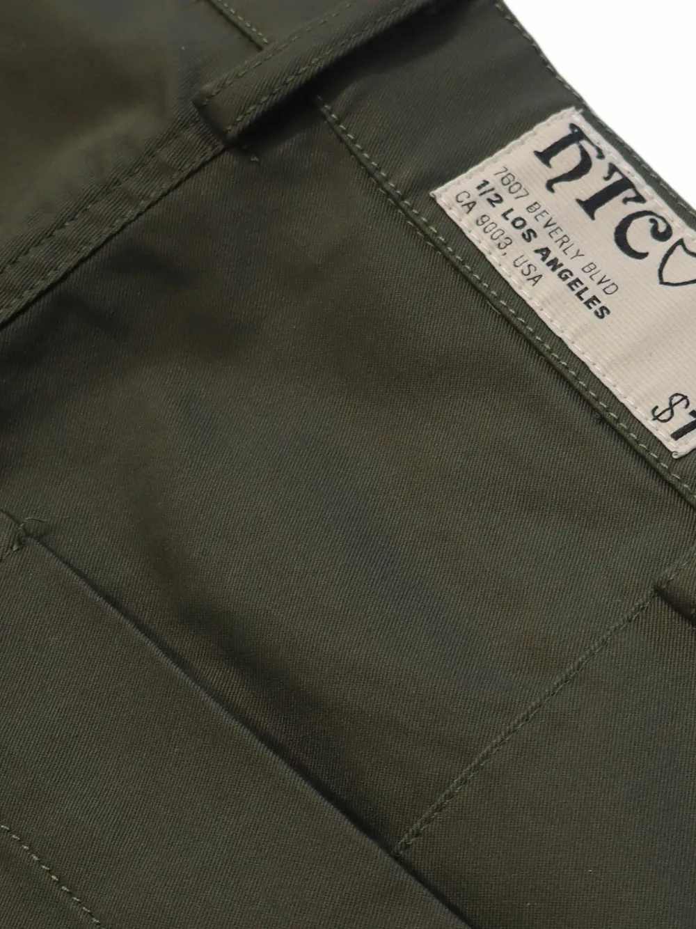 Htc Los Angeles Baggy broek verfraaid met studs Groen