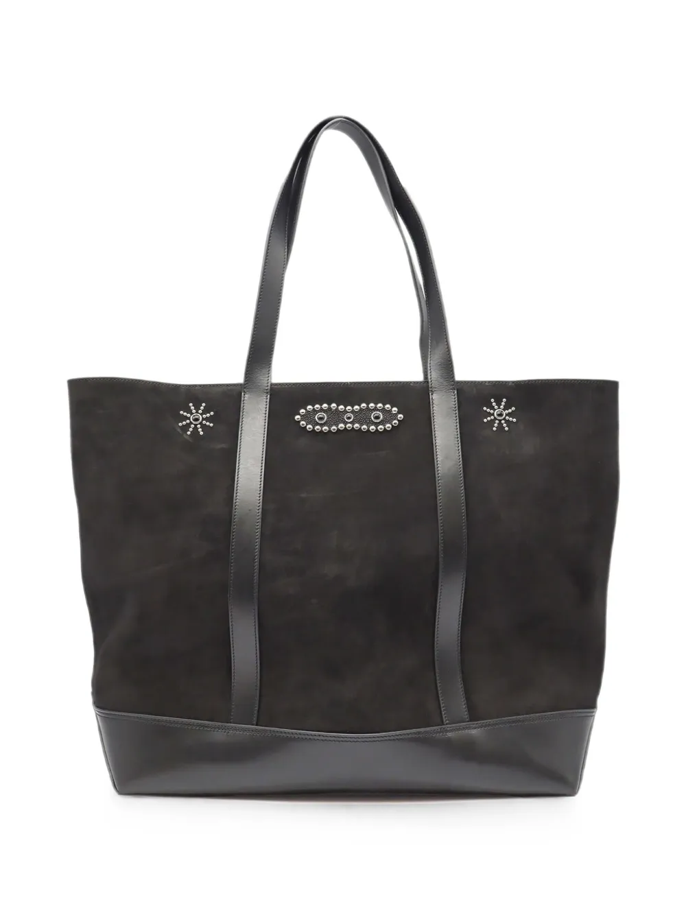 Htc Los Angeles large Dusty Moustache suede shoulder bag - Nero