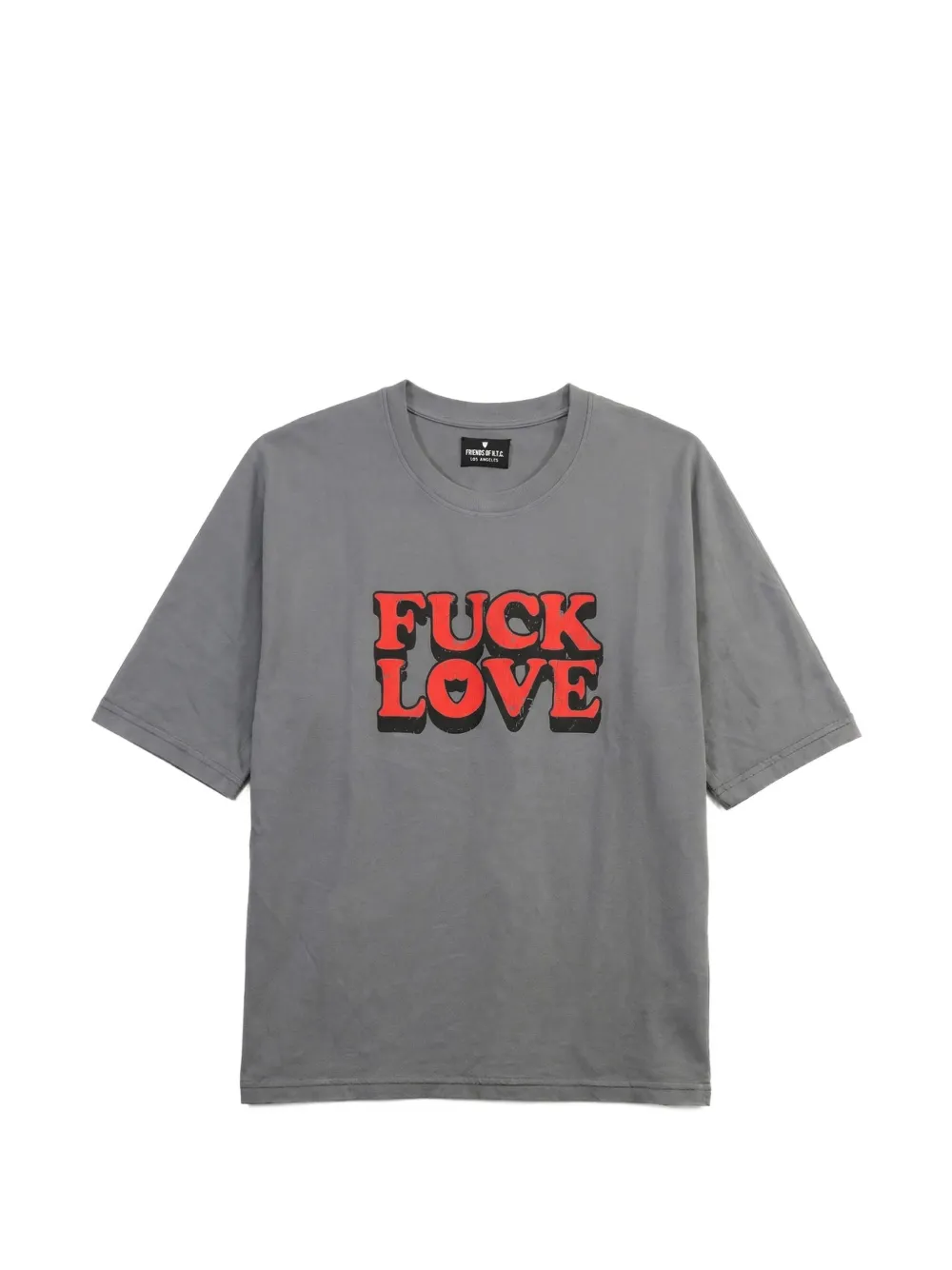 Htc Los Angeles FUCK LOVE logo-print oversized T-shirt - Grigio