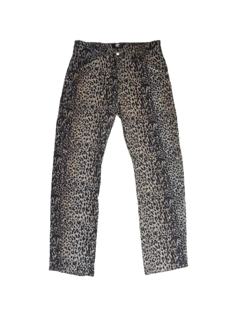 Htc Los Angeles leopard-print loose-fit jeans