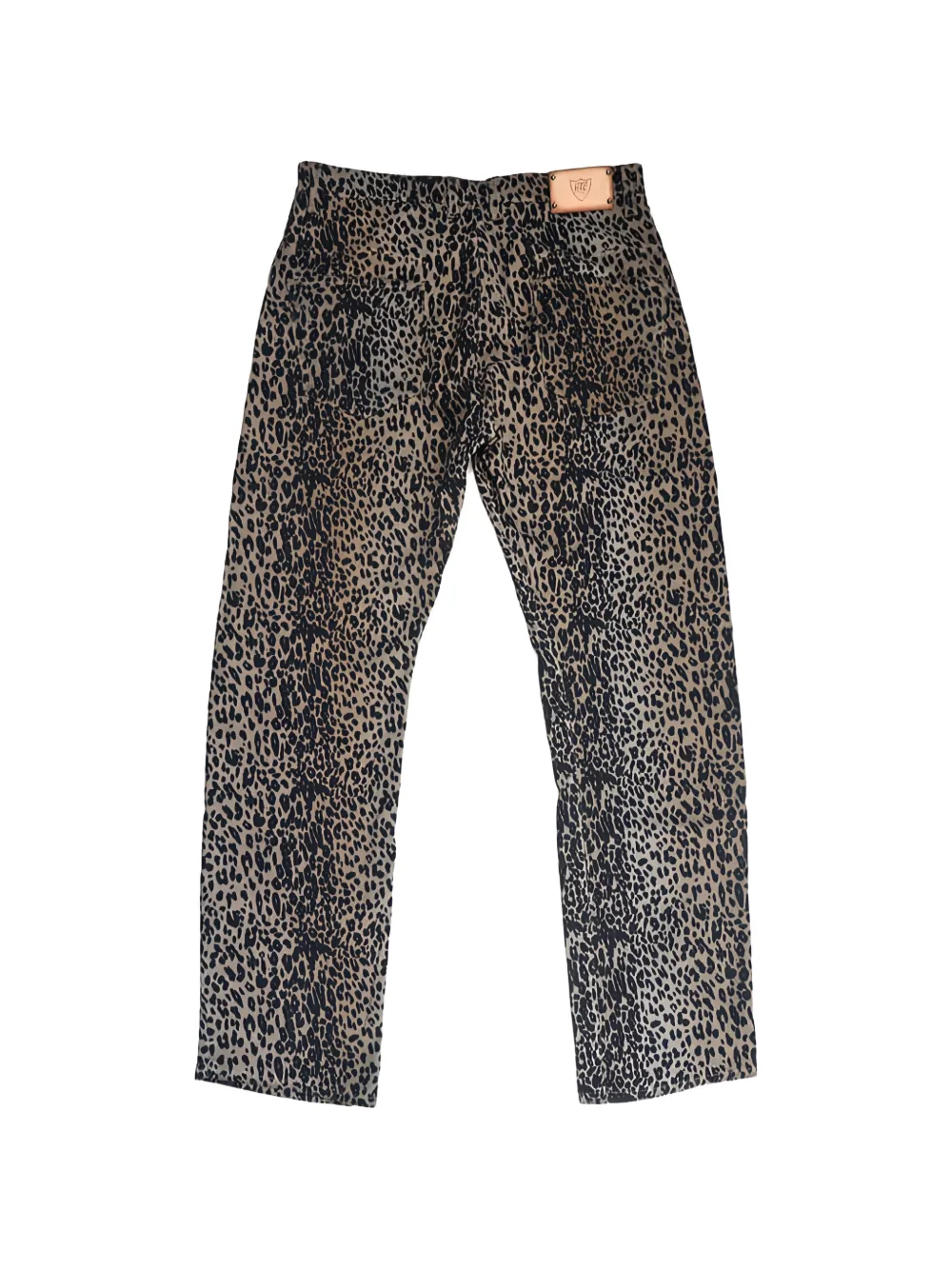 Htc Los Angeles Ruimvallende jeans met luipaardprint Zwart