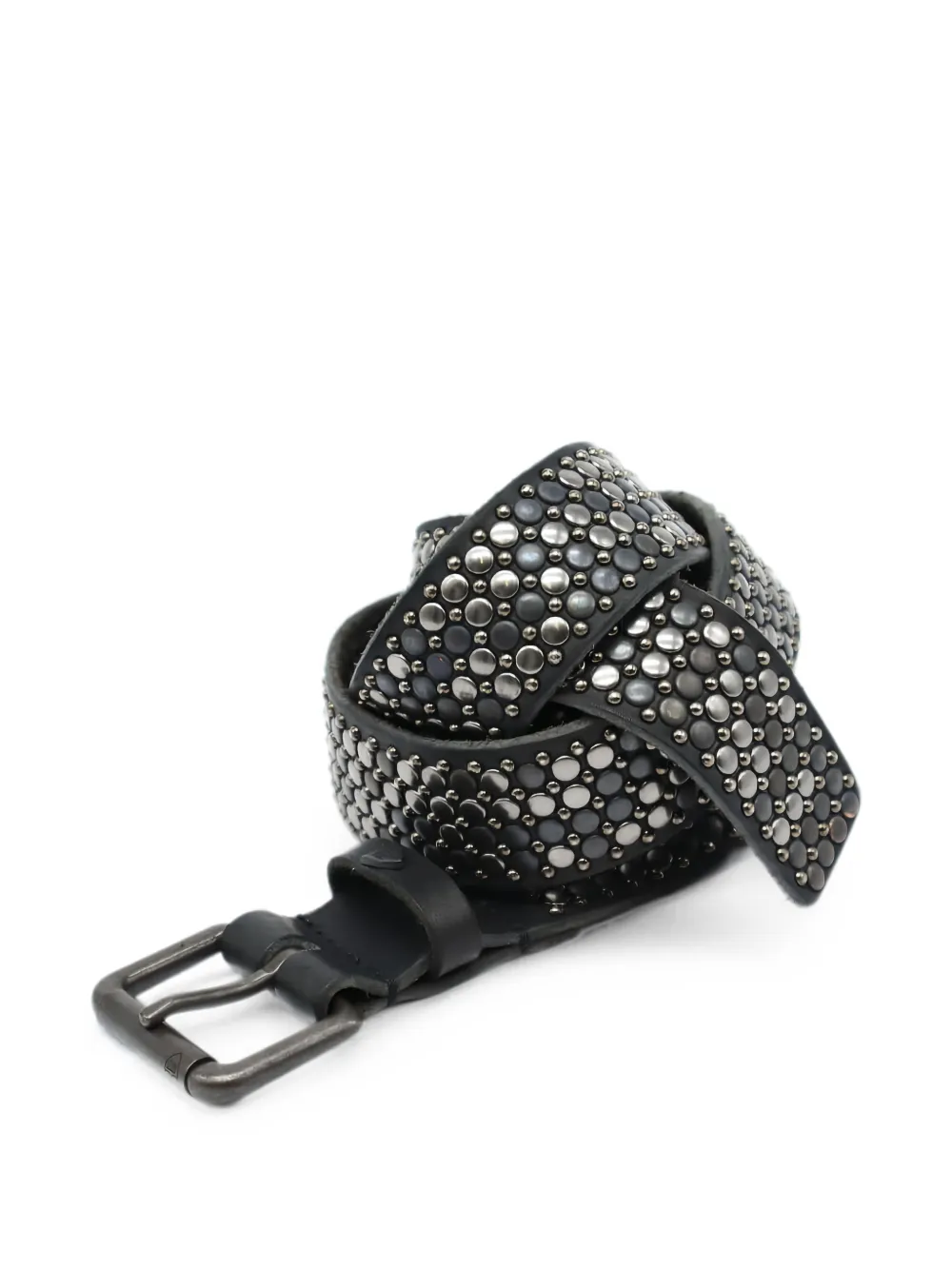 Htc Los Angeles Nest leren riem met studs Zwart