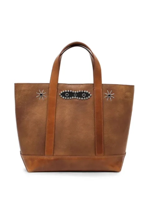Htc Los Angeles small stud-embellished leather shopper bag