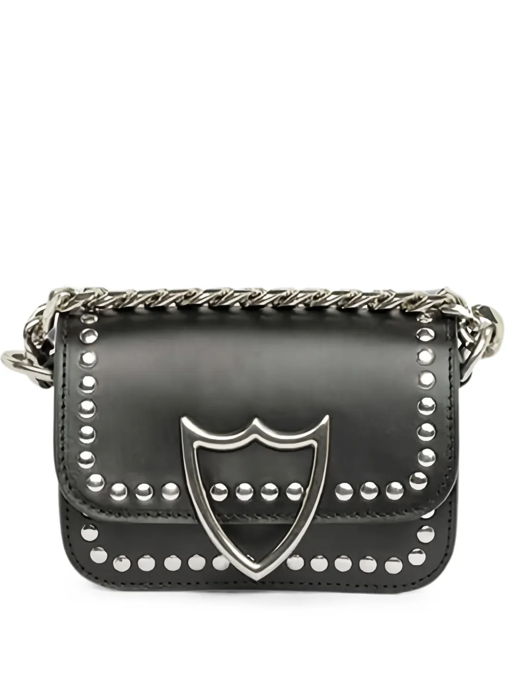 Htc Los Angeles micro studded leather shoulder bag - Nero