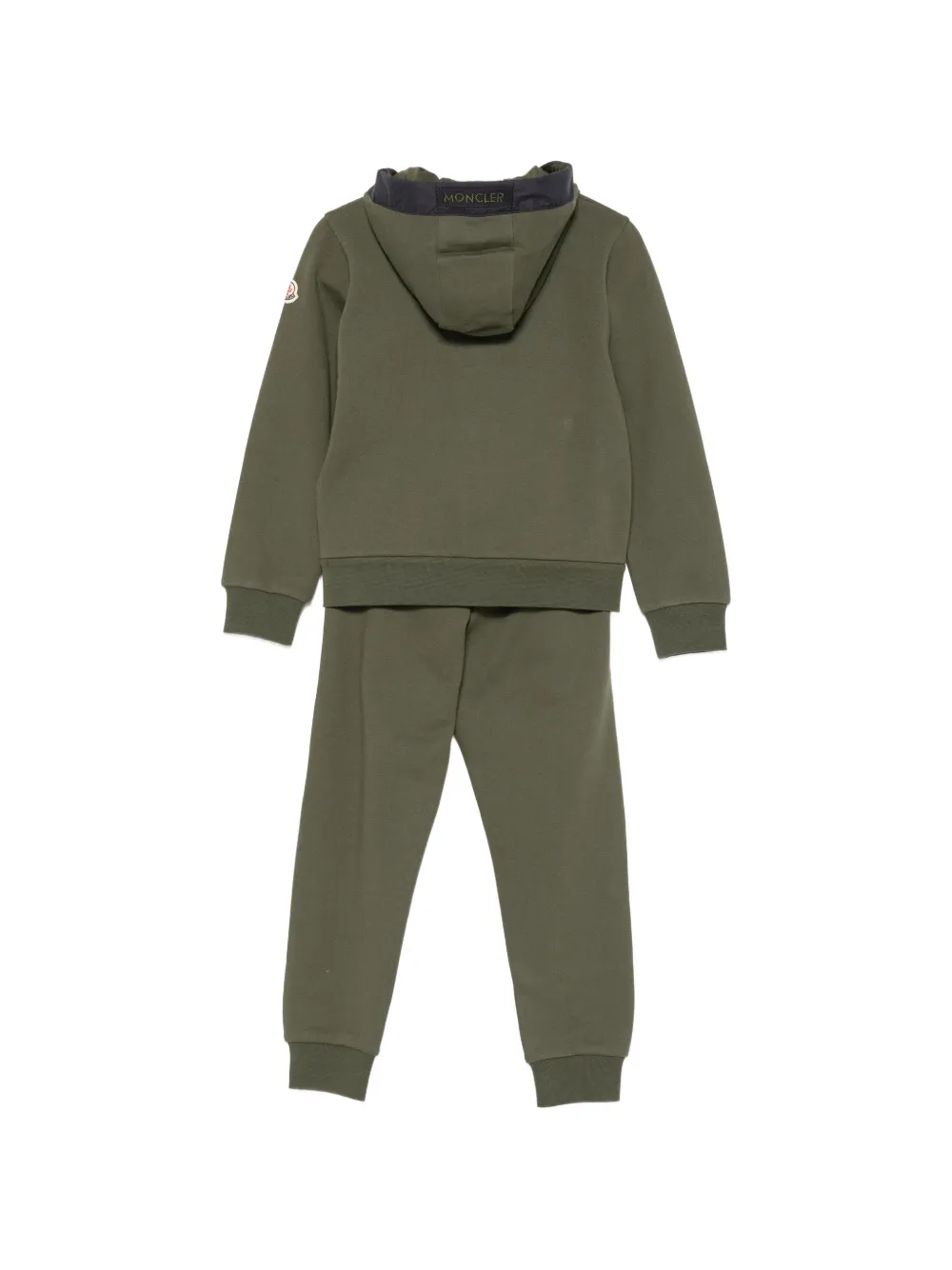 Moncler Enfant Trainingspak met ritssluiting en logopatch Groen