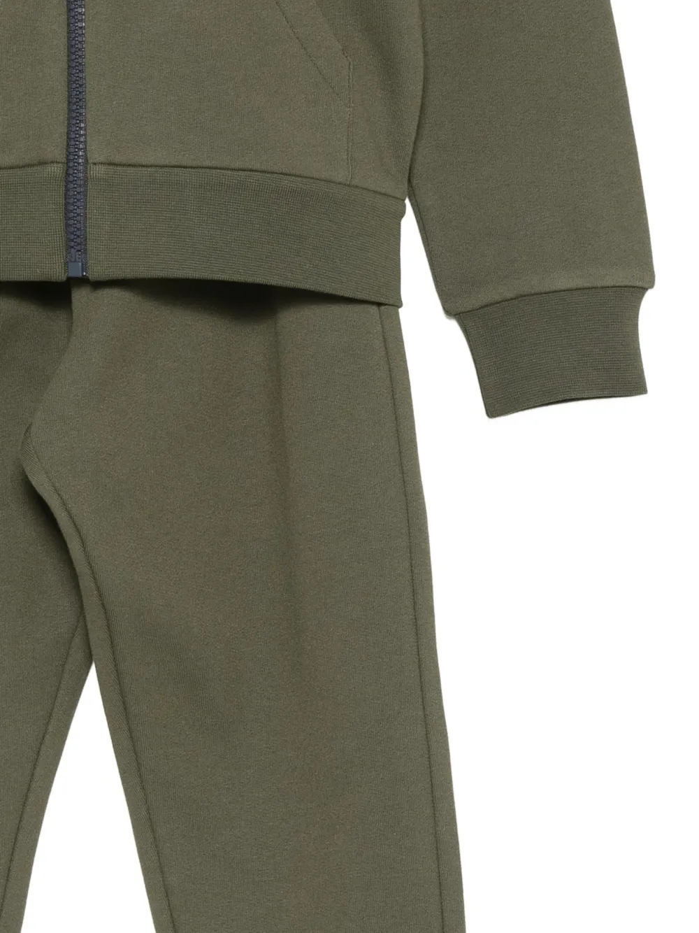 Moncler Enfant Trainingspak met ritssluiting en logopatch Groen
