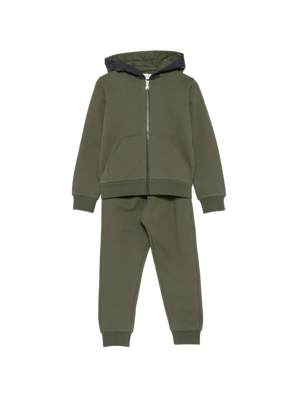 Moncler Enfant Trainingspak met ritssluiting en logopatch Groen