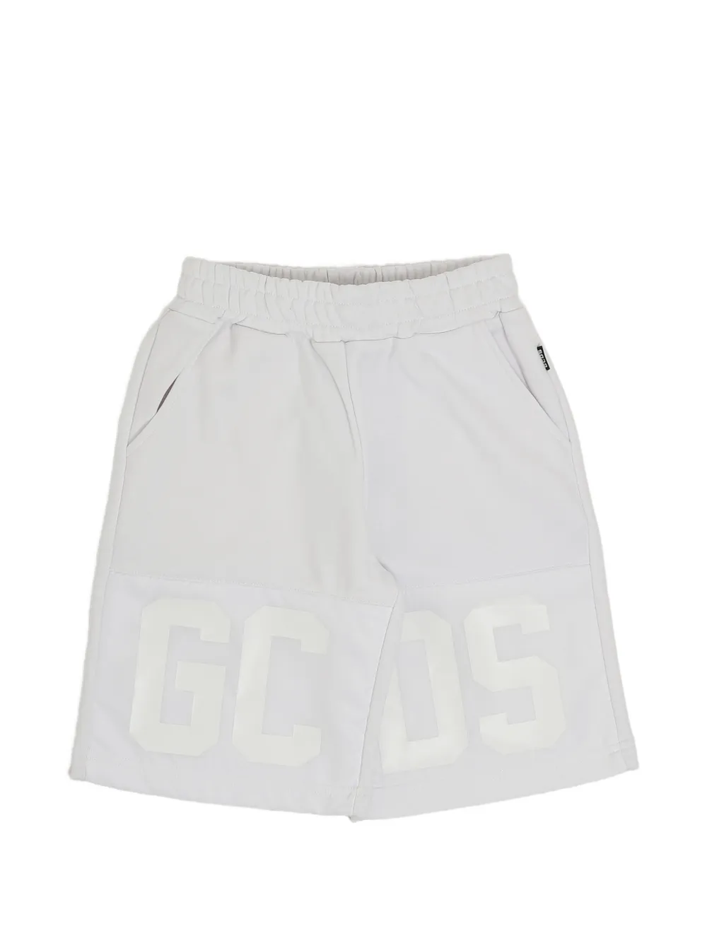 Gcds Kids logo-print elasticated shorts - Grigio