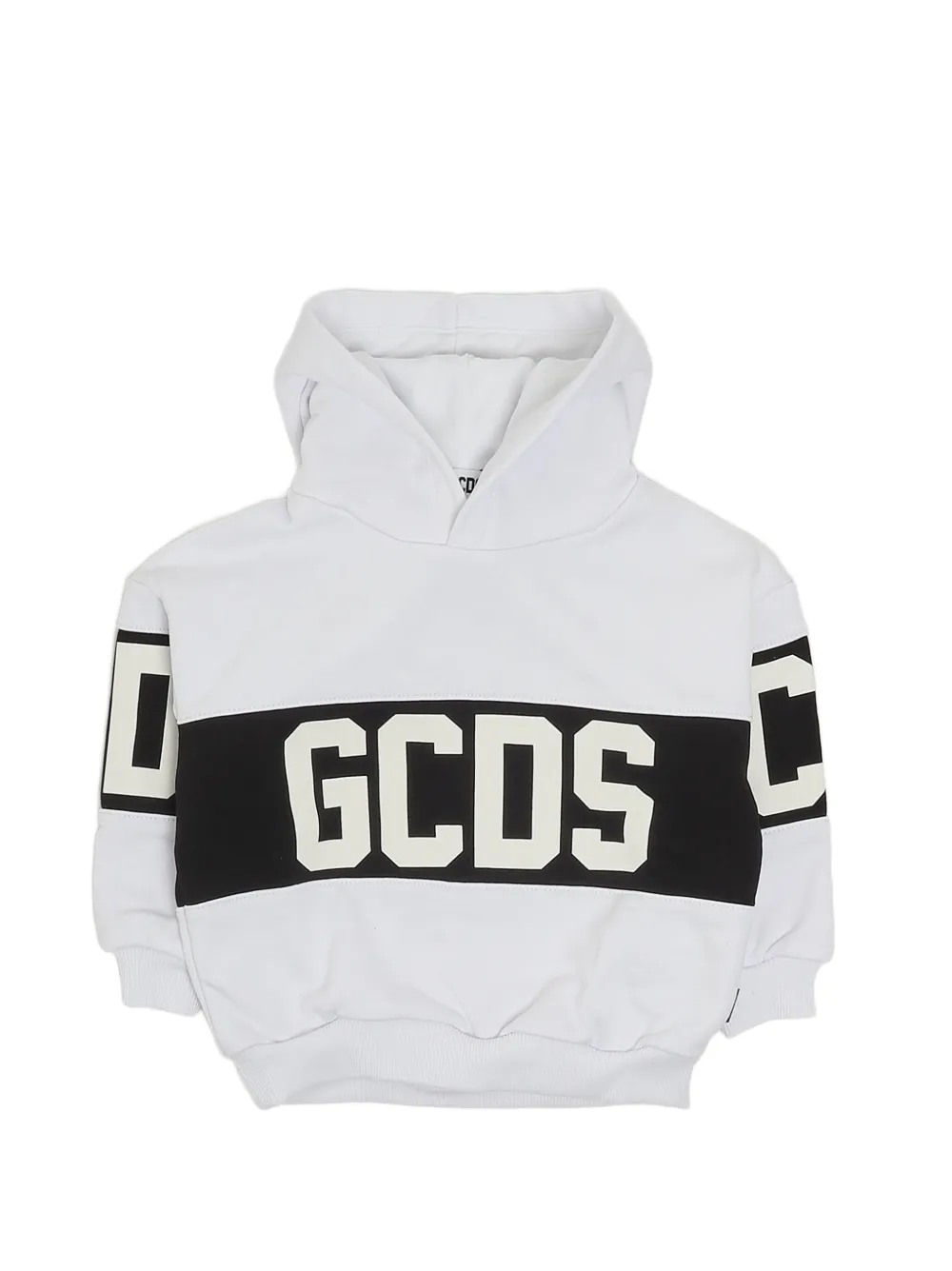 Gcds Kids logo-print hoodie - Bianco