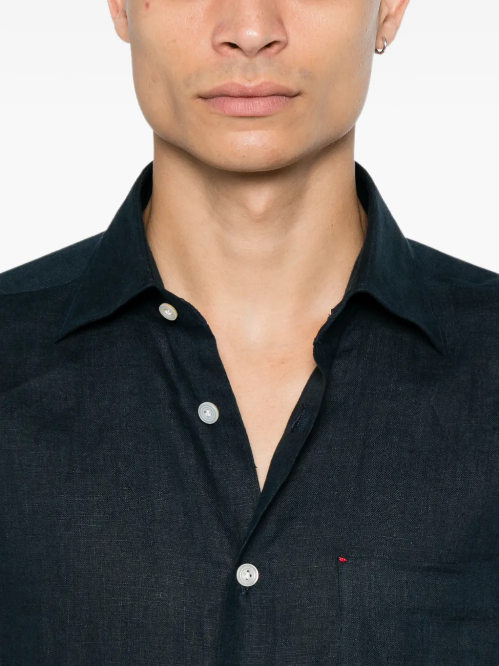 Kiton Overhemd met borstzak Blauw