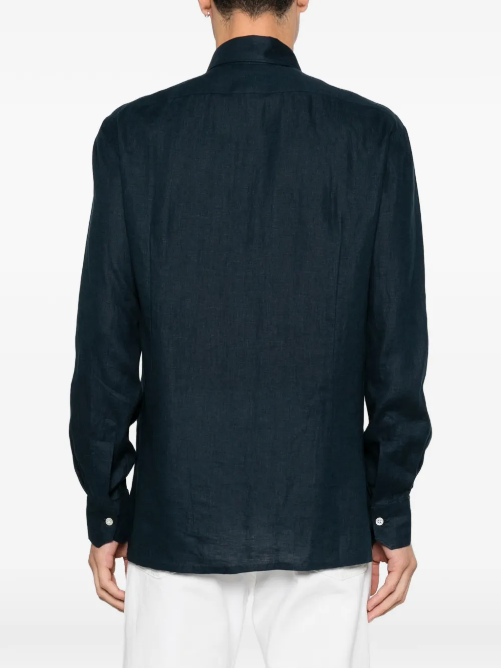 Kiton Overhemd met borstzak Blauw