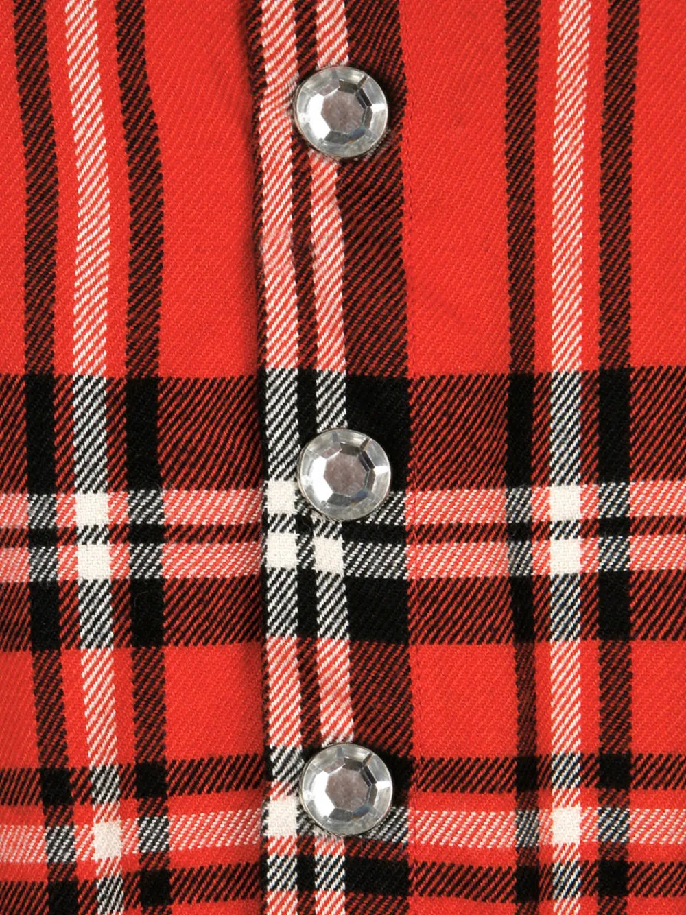 Mini Rodini Geruite midi-jurk met ruches Rood