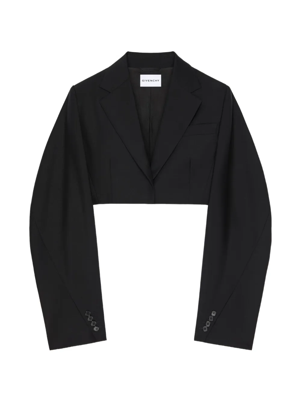Givenchy cocoon-sleeve crop jacket - Nero
