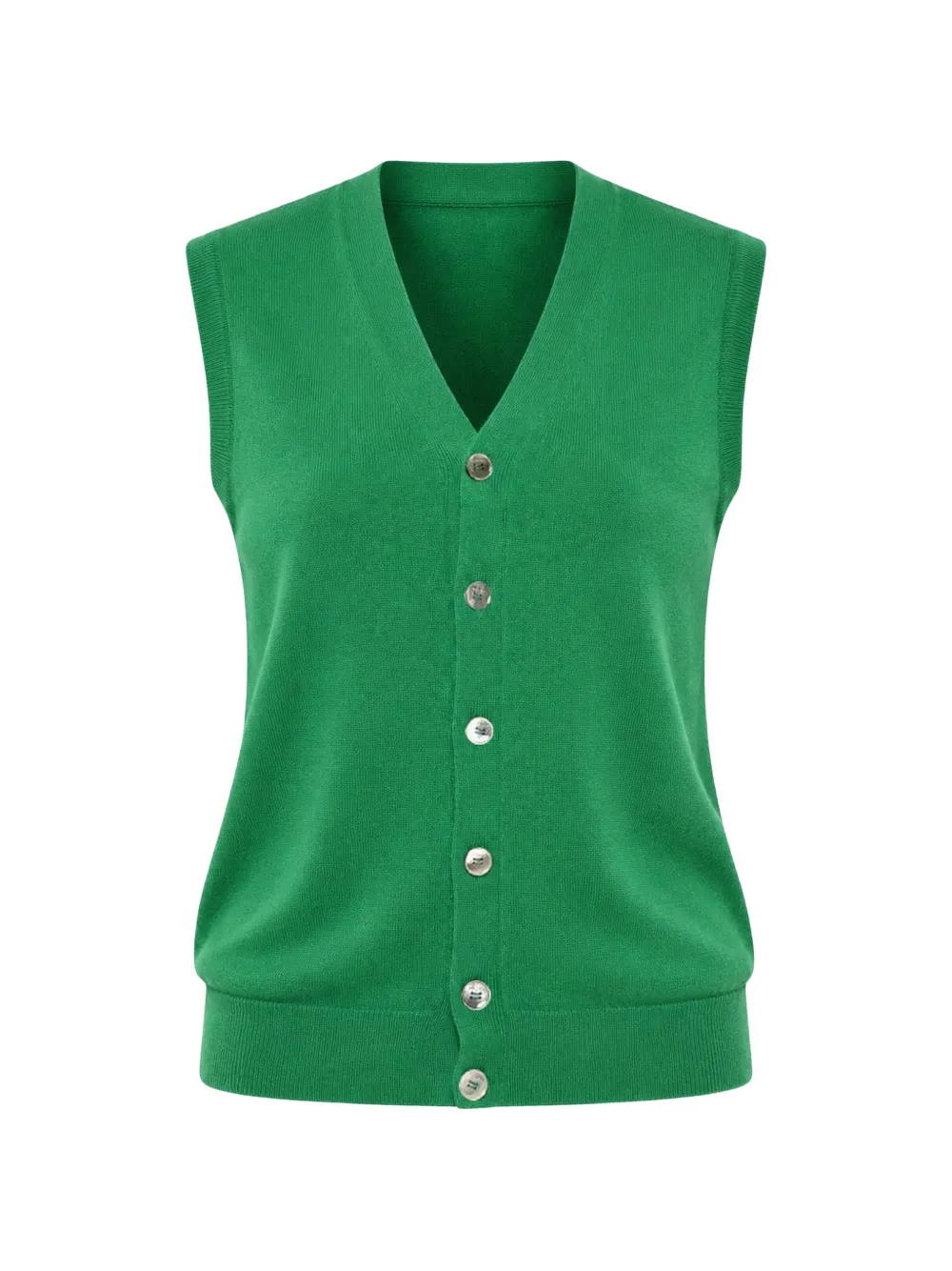 Malo sleeveless V-neck cardigan - Grün