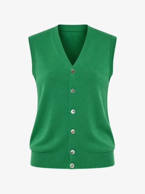 Malo sleeveless V-neck cardigan