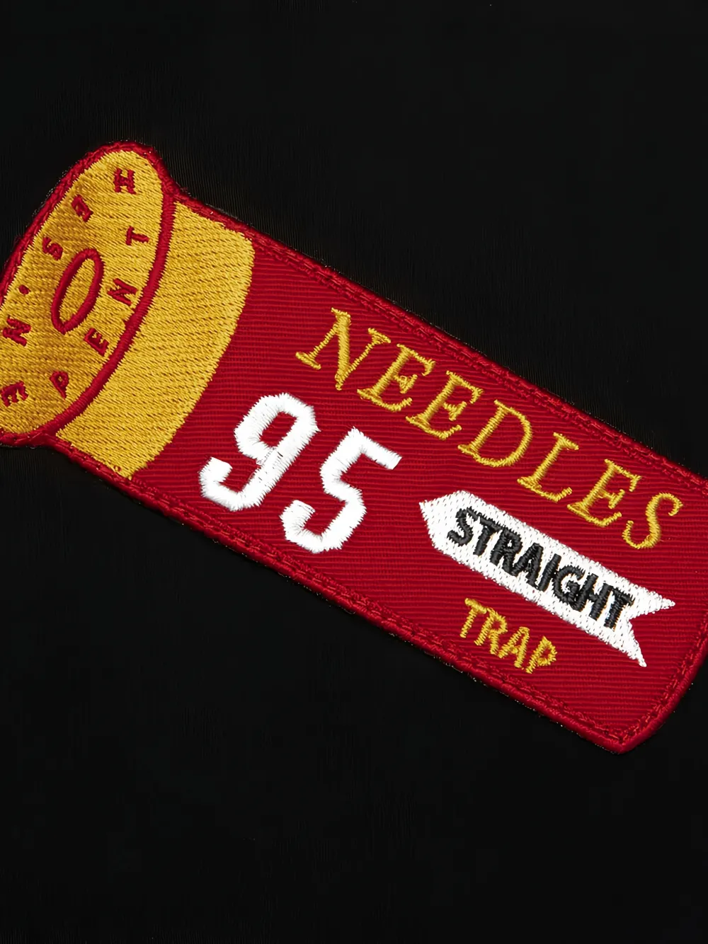 Needles Shooting gewaxt jack met opgestikt detail Zwart