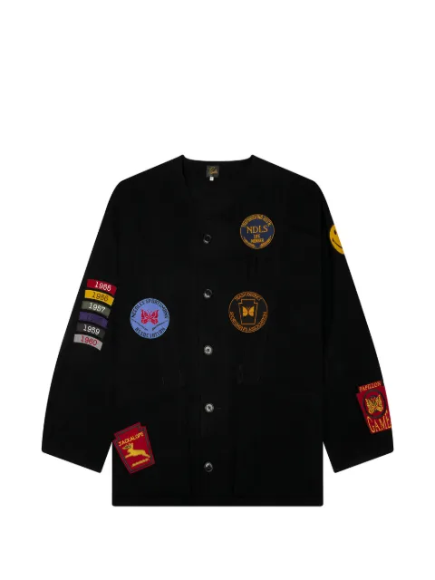 Needles Shooting patch-detail waxed jacket