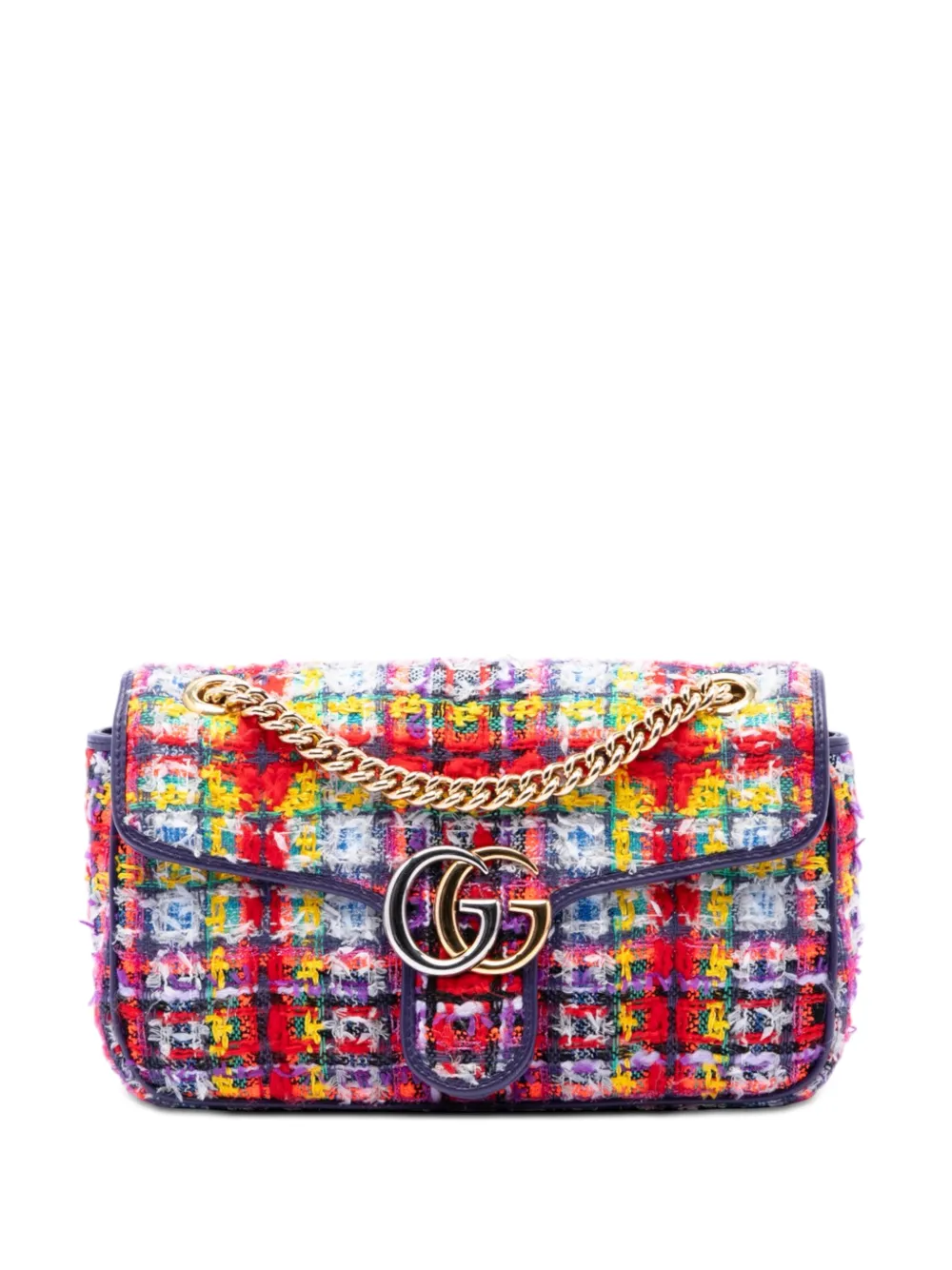 Gucci Pre-Owned 2016-2026 Medium GG Marmont Tweed shoulder bag - Multicolore