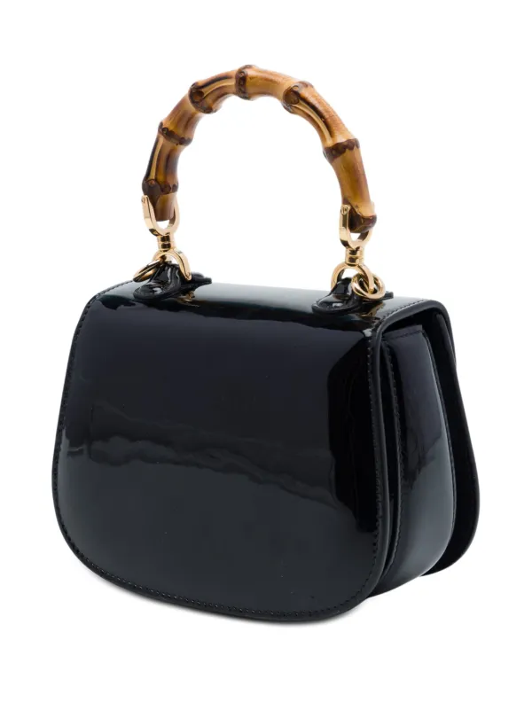 Gucci Pre-Owned 2016-2026 ミニ パテント バンブー 1947 トップ 