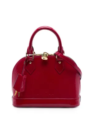 Louis Vuitton Pre-Owned 2013 Monogram Vernis Alma BB Satchel | Red