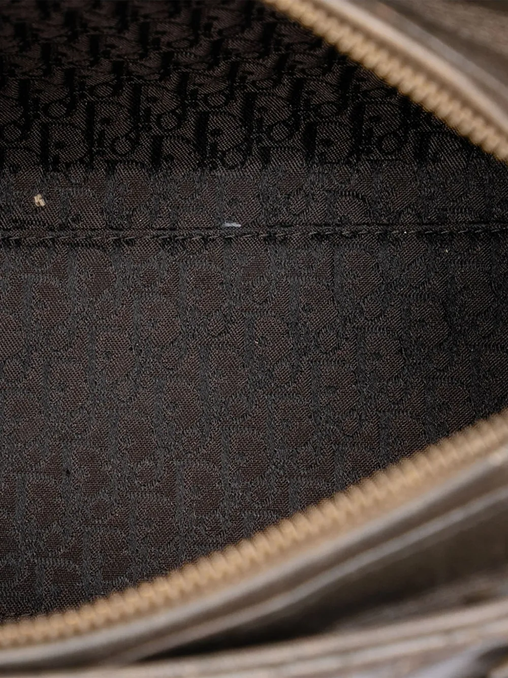Dior Pre-owned 2007 Medium Metallic Lambskin Cannage Lady Dior Satchel in Brown, view 5