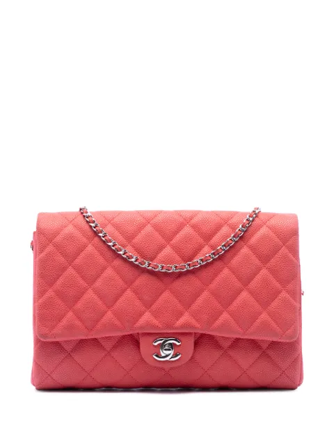 CHANEL Pre-Owned 2013-2014 Quilted Caviar Flap Clutch with Chain shoulder bag