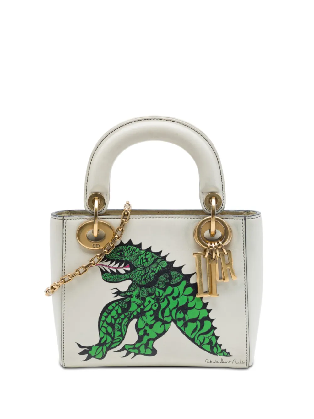 Christian Dior Pre-Owned Borsa a tracolla Limited Edition Dragon Lady Dior Niki De Saint Phalle mini 2017 - Bianco