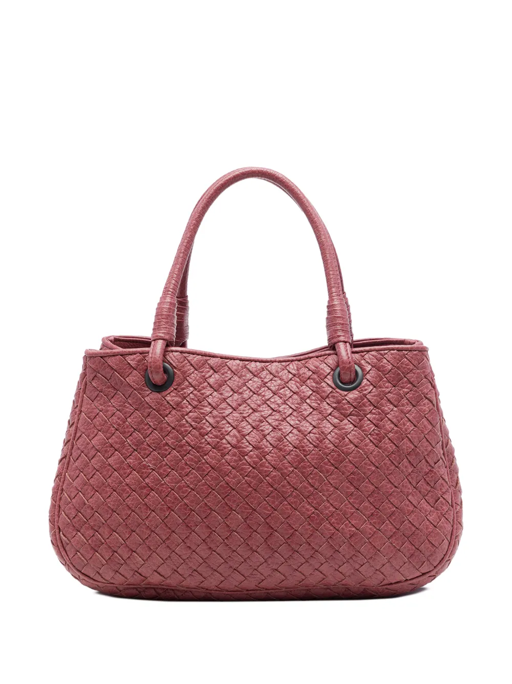Bottega Veneta Pre-Owned Borsa tote in nappa con motivo Intrecciato 2012-2026 - Rosso